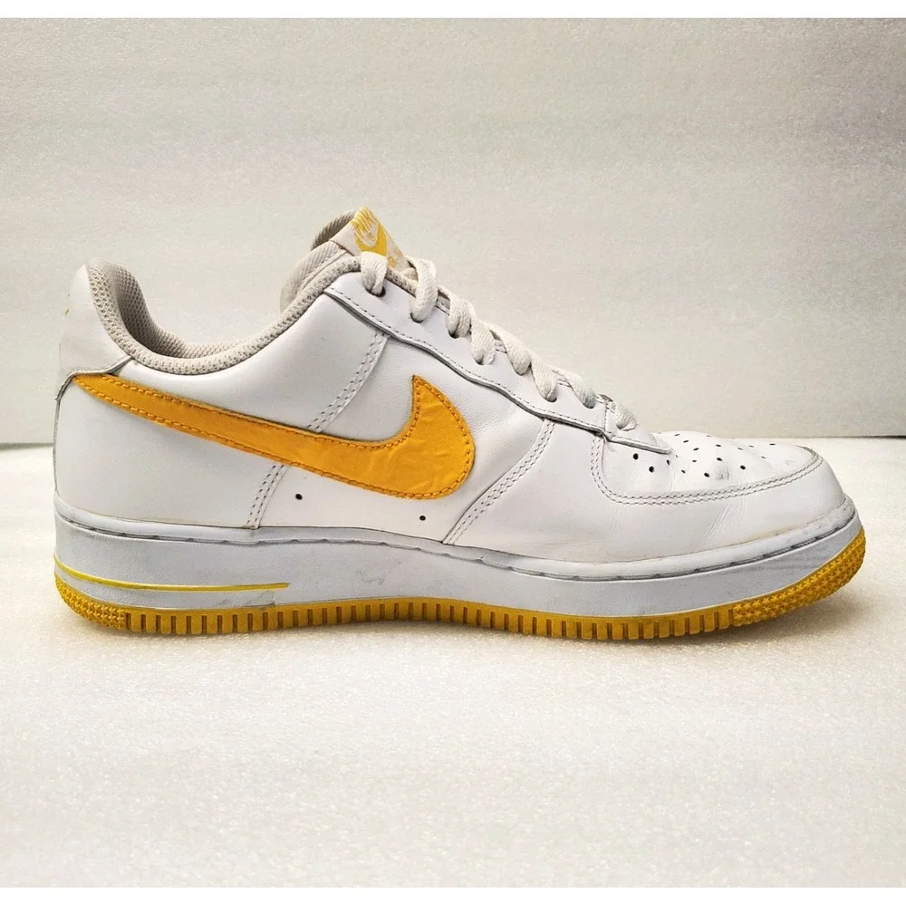 Nike Air Force 1 Low '07 White Varsity Maize Yellow 315122-172 size 8